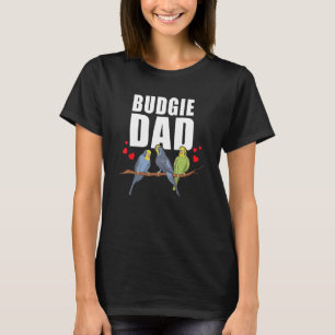 Medan Budgie ägare söt fågel Parakit Budgie Papp T Shirt