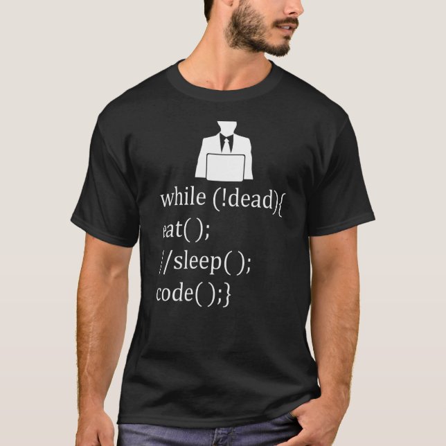 Medan dödad eat-sömnkod t shirt (Framsida)