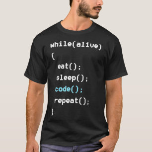 Medan du lever i viloläge, upprepa programmering t shirt