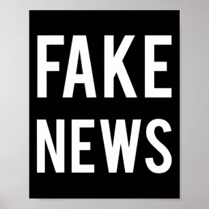 Medan fejknyheter Media Politik Trump Supporter Re Poster