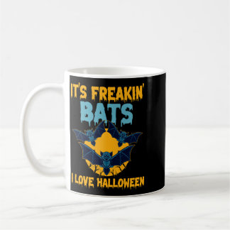 Medan fladdermöss älskar Halloween fullmåne spökli Kaffemugg