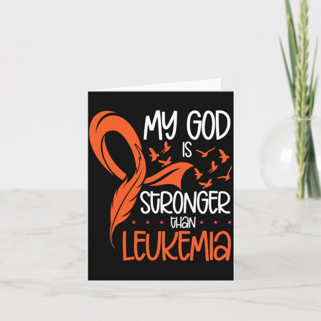 Medan Gud är starkare än leukemi-medvetenhet Kort (Framsida)