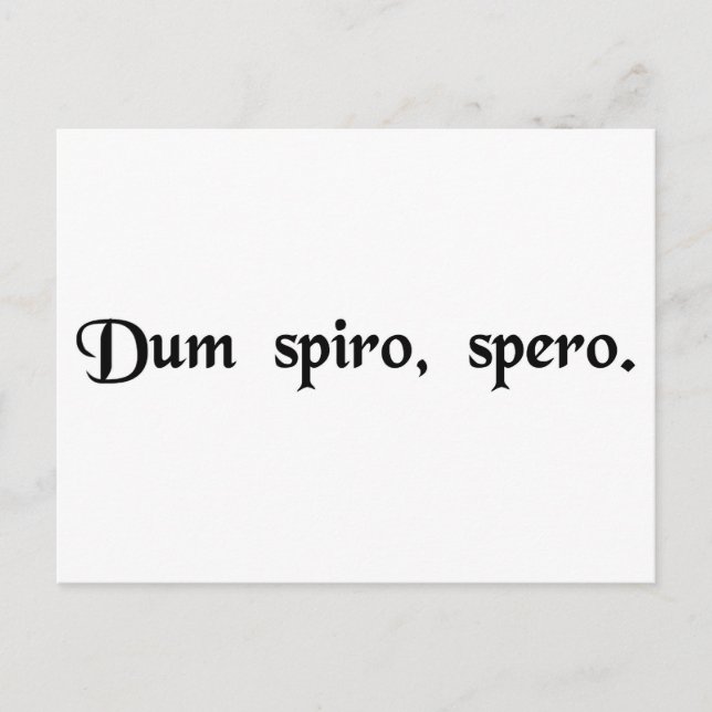 Medan jag andas hoppas jag. vykort (Framsida)