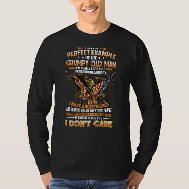 Medan jag är ett perfekt exempel var den grumpy ga t shirt (Framsida)