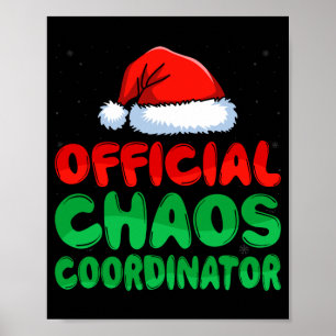 Medan kaoskoordinator jultomte hatt jul firande poster
