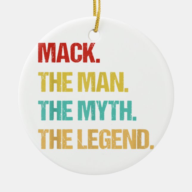 Medan Mack Mannen Myten Legenden Julgransprydnad Keramik (Framsidan)