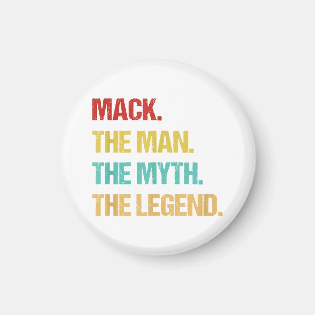 Medan Mack Människan Myten Legenden Magnet (Framsidan)