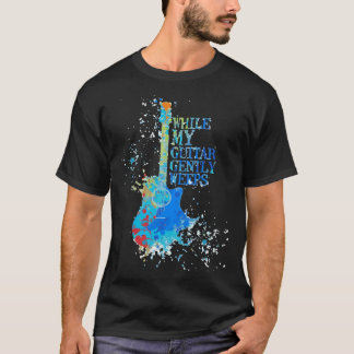 Medan min gitarr försiktigt avger design för CD T Shirt