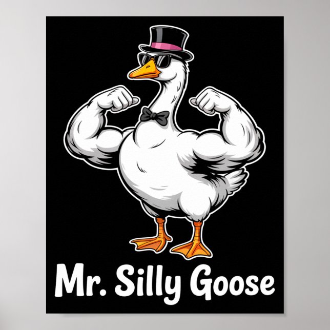 Medan mr silly goose brud för att vara bröllopsfes poster (Framsidan)