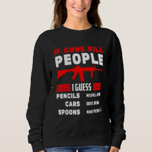 Medan om vapen dödar människor Second Amendment pa T Shirt