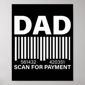 Medan pappa skannar betalning grafisk prestanda  poster