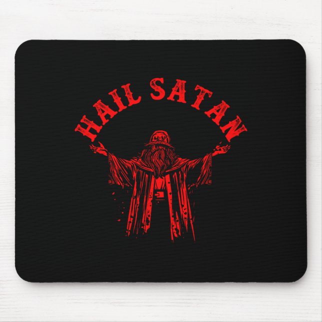 Medan Satan Satanistisk Geting Myndighet Gothic Musmatta (Framsidan)