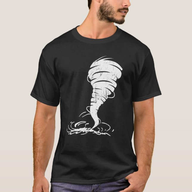 Medan Storm Tornado Twister Hurricane Weather Scar T Shirt (Framsida)