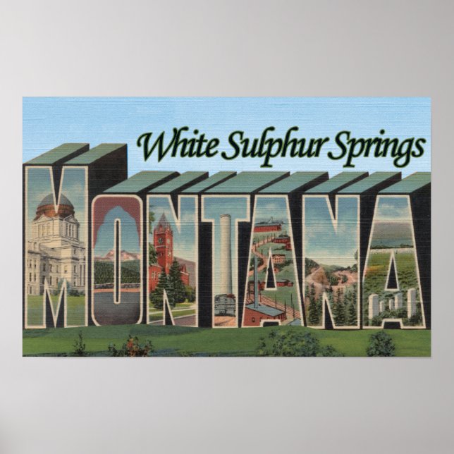 Medan Sulfur Vår, Montana Poster (Framsidan)