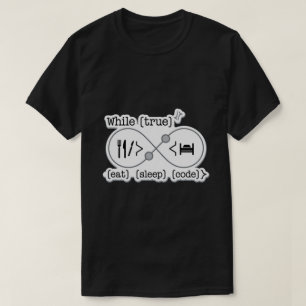 Medan True Eat-kod för viloläge programmerar T Shirt