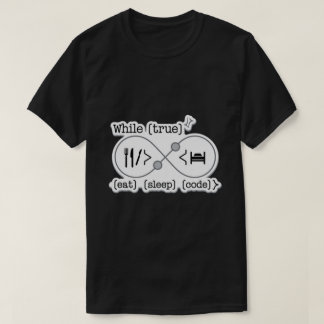 Medan True Eat-kod för viloläge programmerar T Shirt