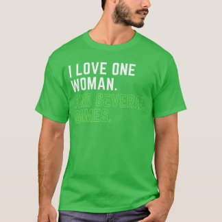 Medan videospelare älskar jag en kvinna och flera t shirt
