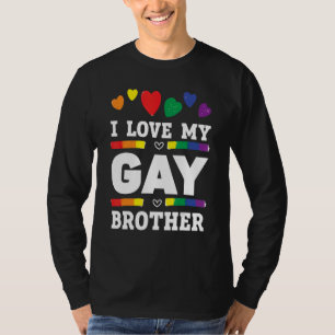 Medans jag älskar min homosexuelle bror bäste bror t shirt