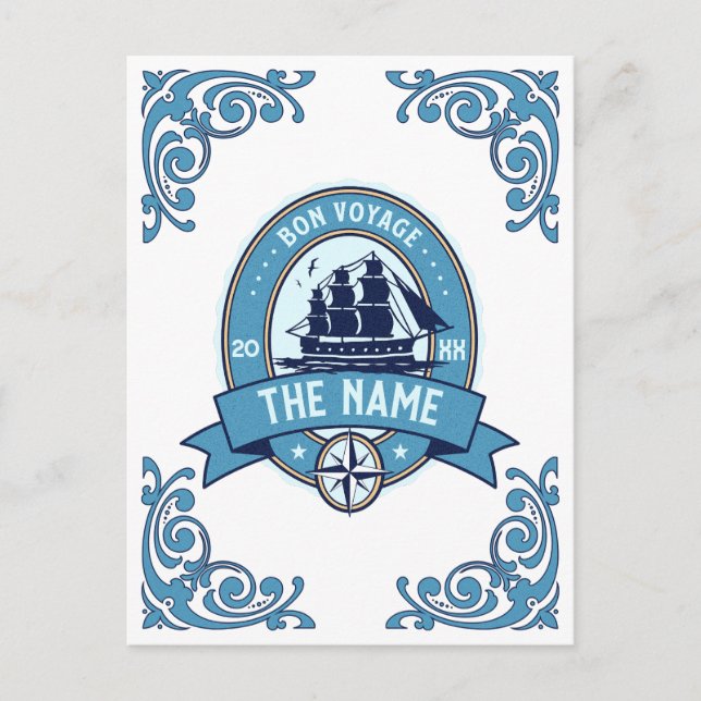 Medarbetar tack Avskedsfest Farväl Vykort (Framsida)