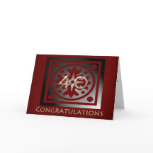 Medarbetare 40-årsdag Elegant Red