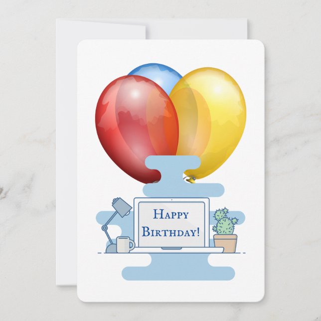 Medarbetare Grattis på födelsedagen från vänner på Kort (Framsida)