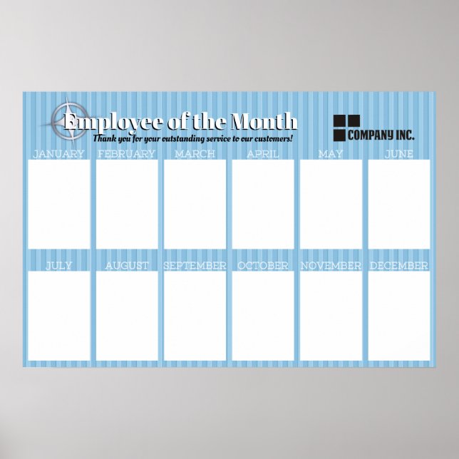 medarbetare i månadens visning för 4 x 6-foton poster (Framsidan)