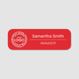 Medarbetare i Red Business Logotyp Namnbricka