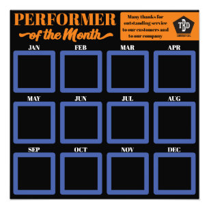 Medarbetare i visningen för månad 4x4-foton fototryck