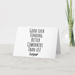 medarbetare, kollega, farewell, lycka till T-Shirt Anteckningskort