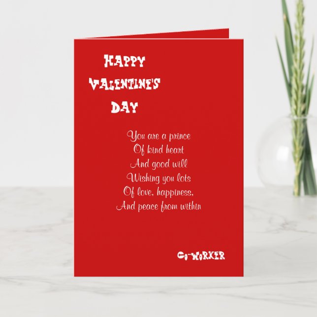 Medarbetare på valentins dag helgkort (Framsida)