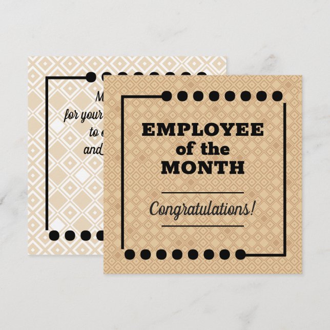 Medarbetare till kortet för månadstolkning inbjudningar (Fram/baksida)