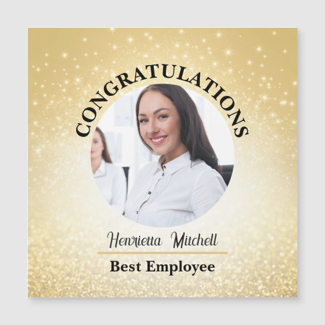 Medarbetare till Magnetkort för månadsredovisning  Magnetisk Inbjudningskort (Framsida)