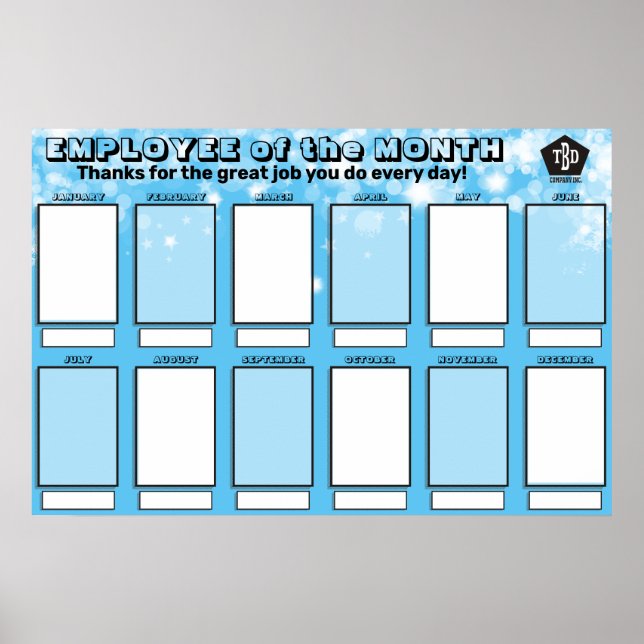 medarbetare till visningen för månadsidentifiering poster (Framsidan)