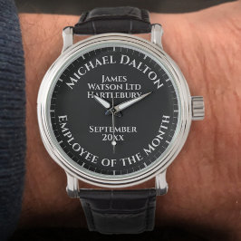 Medarbetare vid månadsutmärkelsen armbandsur