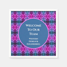 Medarbetarens välkomstgrupp för Bright Kaleidoscop Pappersservett