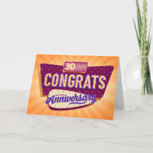 Medarbetares 30-årsretrosignal kort