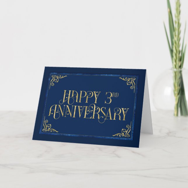Medarbetares 3:e årsdag - Fabulous Font Card Kort (Framsida)