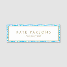 Medarbetares Märkre Söt Blue Gräns Namnbricka