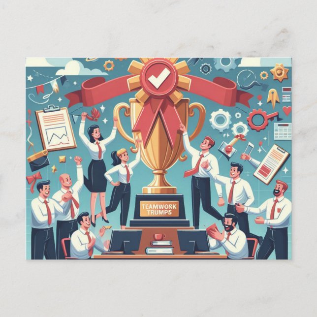 Medarbetarskattningsdag firas vykort (Framsida)