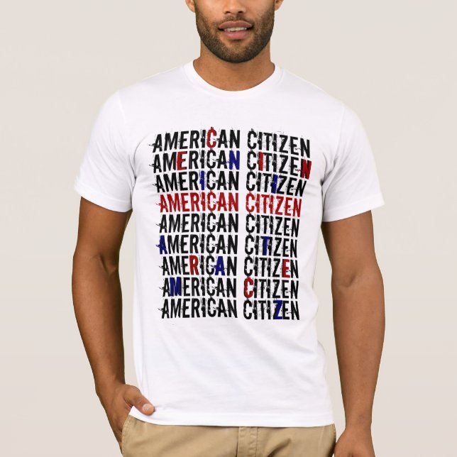 MEDBORGARE FÖR AMERIKANMEDBORGAREAMERIKAN T SHIRT (Framsida)