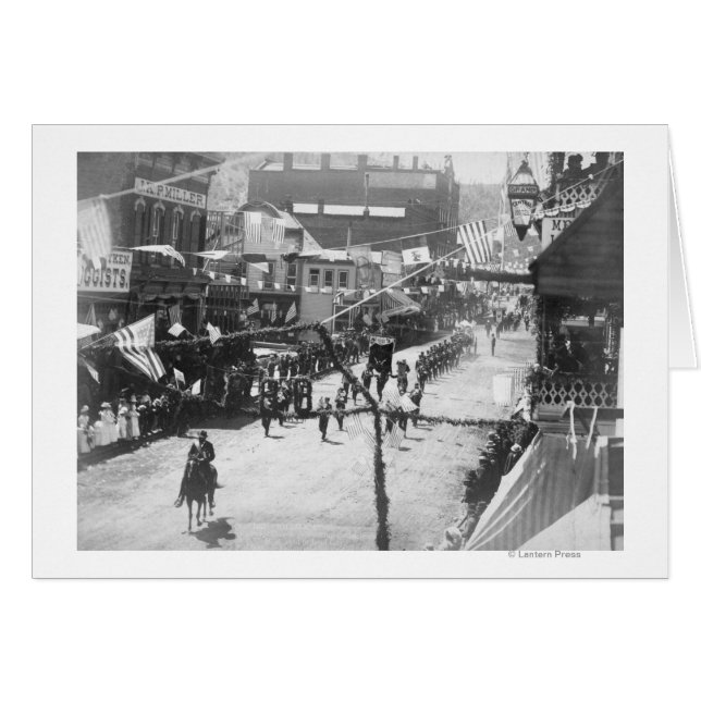 Medborgare i Deadwood Celebrate - Slutförande av 3 Hälsningskort (Framsidan Horizontal)