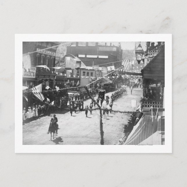 Medborgare i Deadwood Celebrate - Slutförande av 3 Vykort (Framsida)