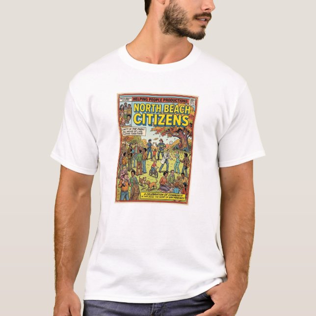 Medborgare i North Beach T Shirt (Framsida)