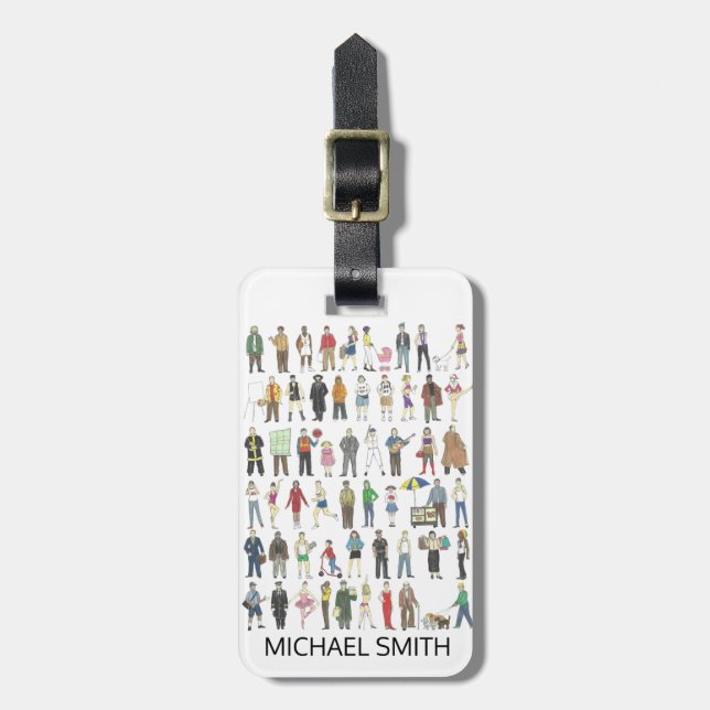 Medborgare i NYC New York City Boroughs Bagagebricka (Vertikal Framsida)