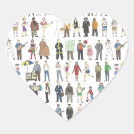 Medborgare i NYC New York City Hjärtformat Klistermärke