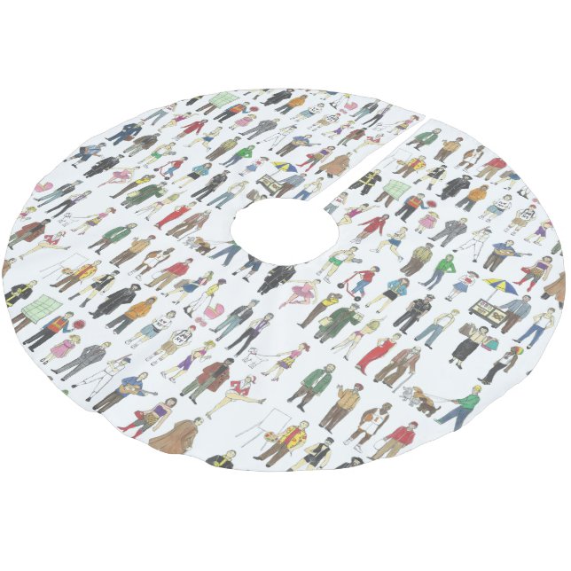 Medborgare i NYC New York City-kvarteret Julgransmatta Borstad Polyester (Vinklad)