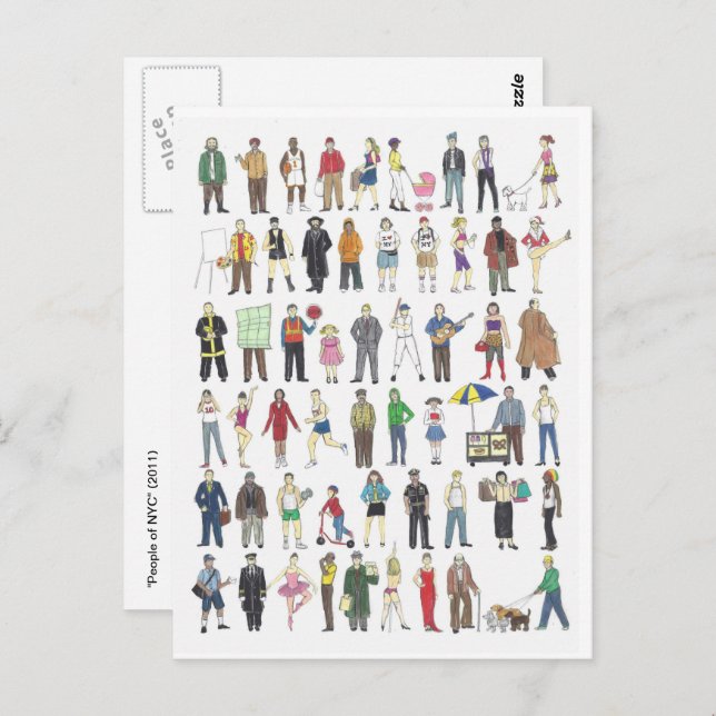 Medborgare i NYC New York City Vykort (Fram/baksida)