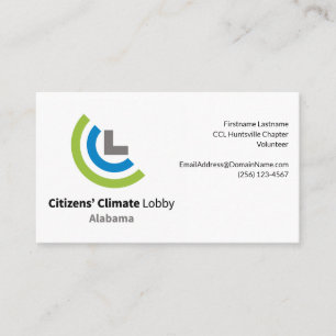 Medborgare Klimatlobbyn Alabama-affärskortet Visitkort