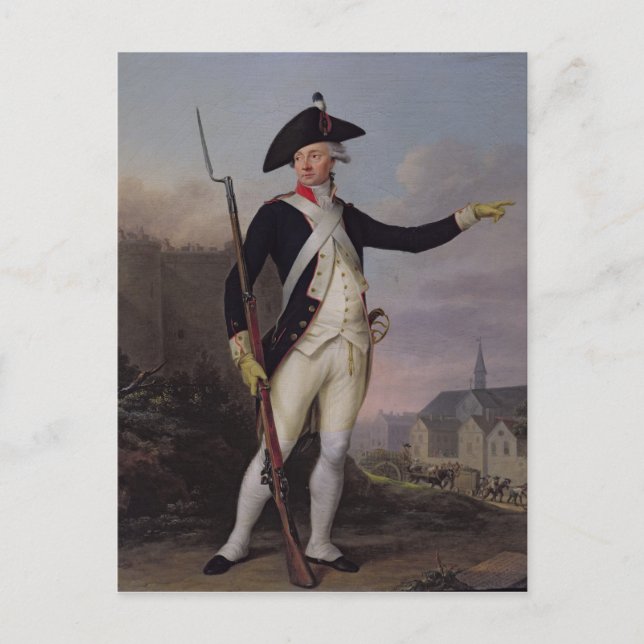 Medborgare Nau-Deville i National Guard Uniform Vykort (Framsida)