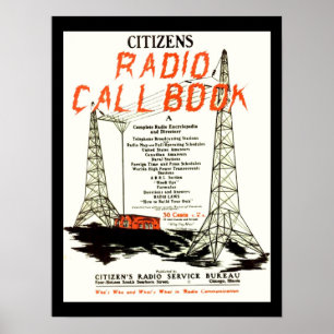 Medborgare radiosände Callbook Poster